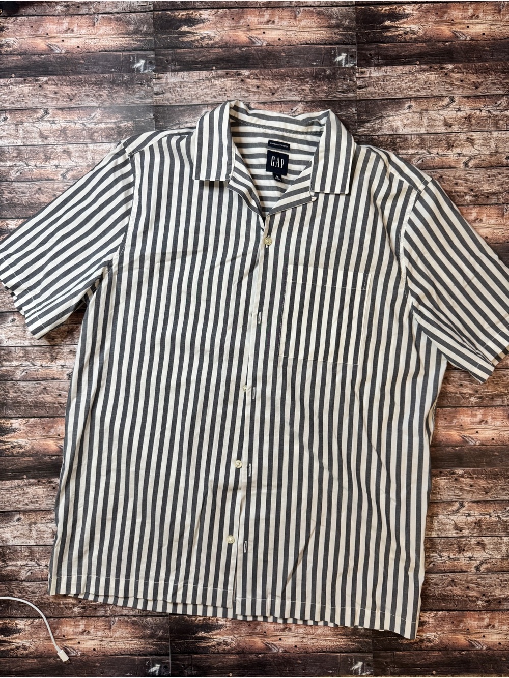 GAP striped button up T-shirt